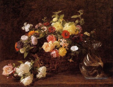 Panier de Fleurs Henri Fantin Latour fleur Peinture à l'huile